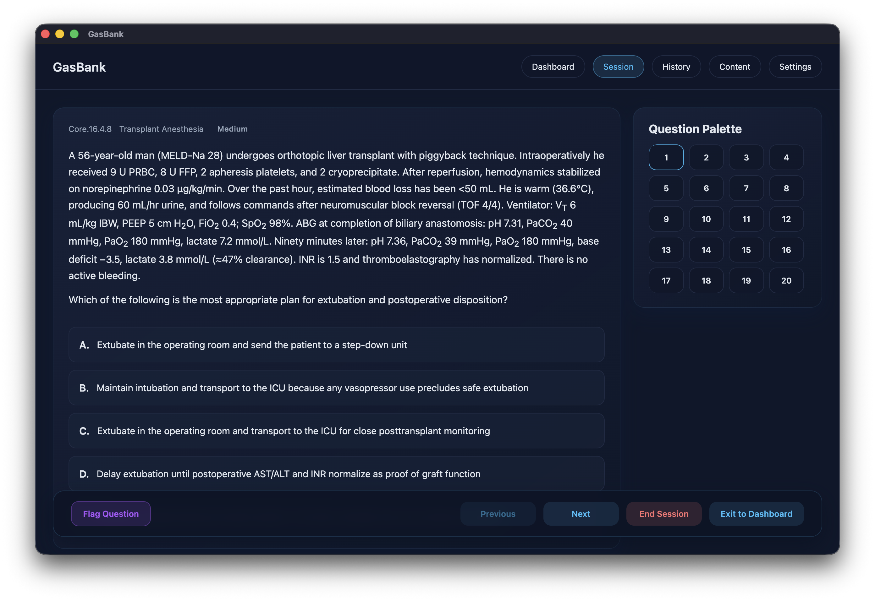 Detailed question review with explanations